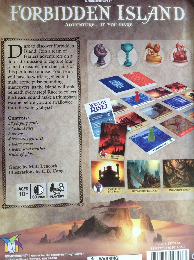 Forbidden Island  (2-4) board game collectible [Barcode 0759751003173] - Main Image 2