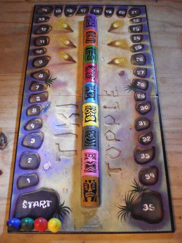 Tiki Topple  (2-4) board game collectible [Barcode 0759751071189] - Main Image 2