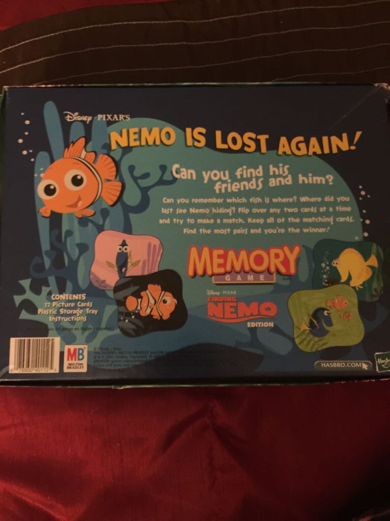 Memory Game: Finding Nemo Edition  (1+) board game collectible [Barcode 076930401125] - Main Image 2