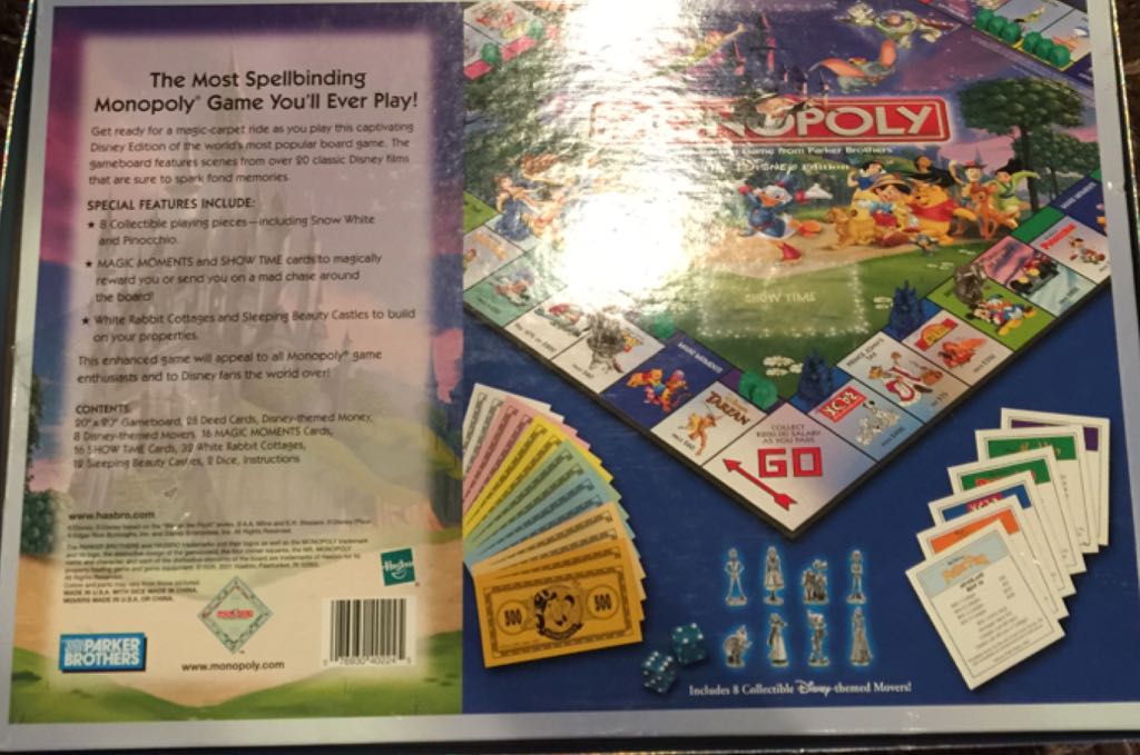 Monopoly: Disney Edition Monopoly  (8) board game collectible [Barcode 076930402245] - Main Image 2
