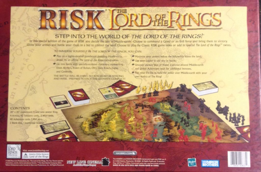 RISK: Lord of the Rings Trilogy Edition  (2-4) board game collectible [Barcode 076930408339] - Main Image 2