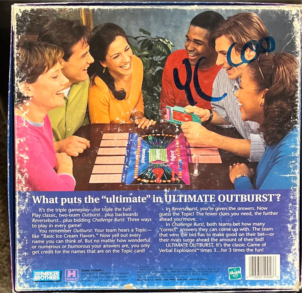 Outburst Ultimate  (Teams, 2+) board game collectible [Barcode 076930409466] - Main Image 4