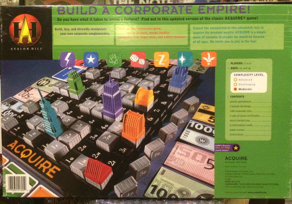 Acquire  (2-6) board game collectible [Barcode 076930413050] - Main Image 2