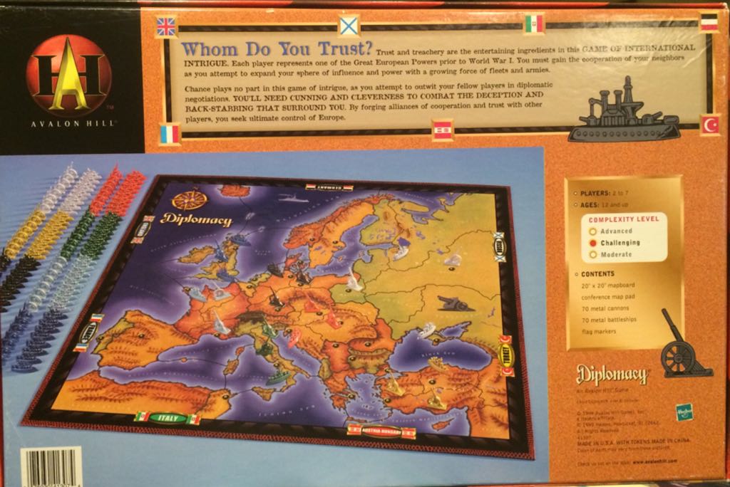 Diplomacy 1999  (2 to 7) board game collectible [Barcode 076930413074] - Main Image 2