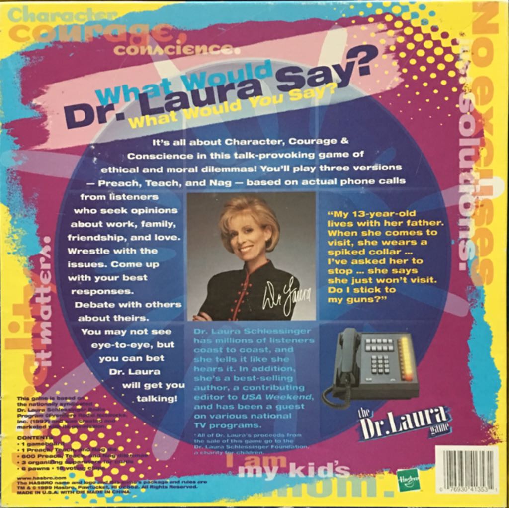 Dr. Laura Game, The  (3-6) board game collectible [Barcode 076930413531] - Main Image 2