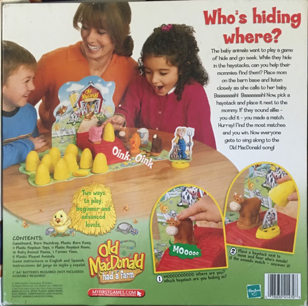 Old MacDonald Had A Farm  (2-4) board game collectible [Barcode 076930414798] - Main Image 2