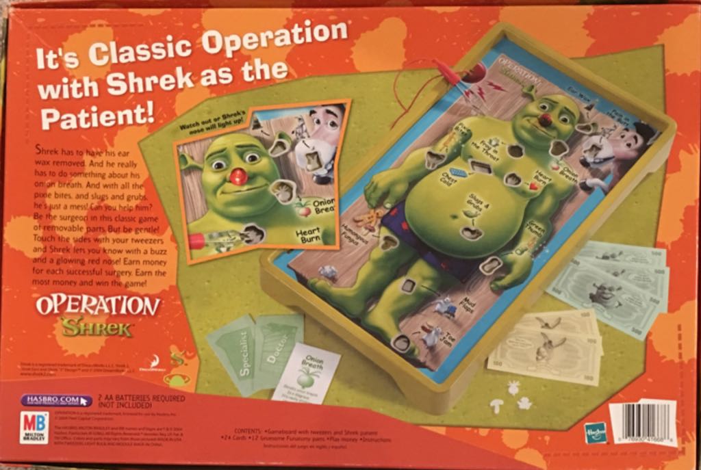 Operation: Shrek Edition  (1+) board game collectible [Barcode 076930416686] - Main Image 2