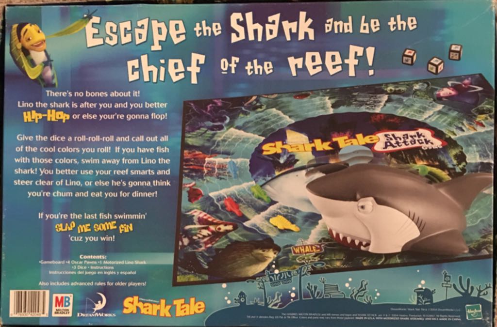 Shark Tale : Shark Attack Game  (2-4) board game collectible [Barcode 076930420485] - Main Image 2