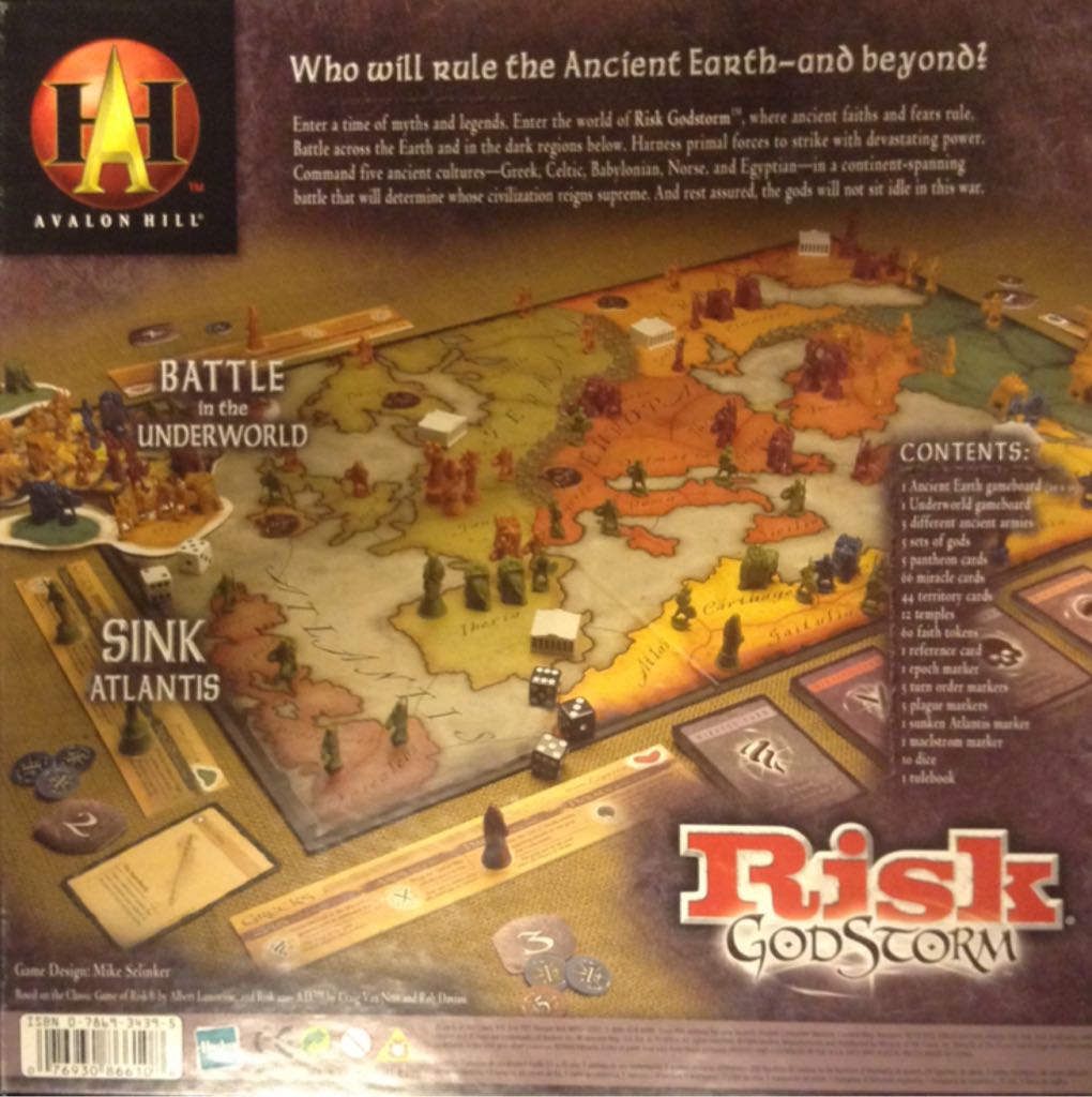 Risk: GodStorm  (2-5) board game collectible [Barcode 076930866108] - Main Image 2