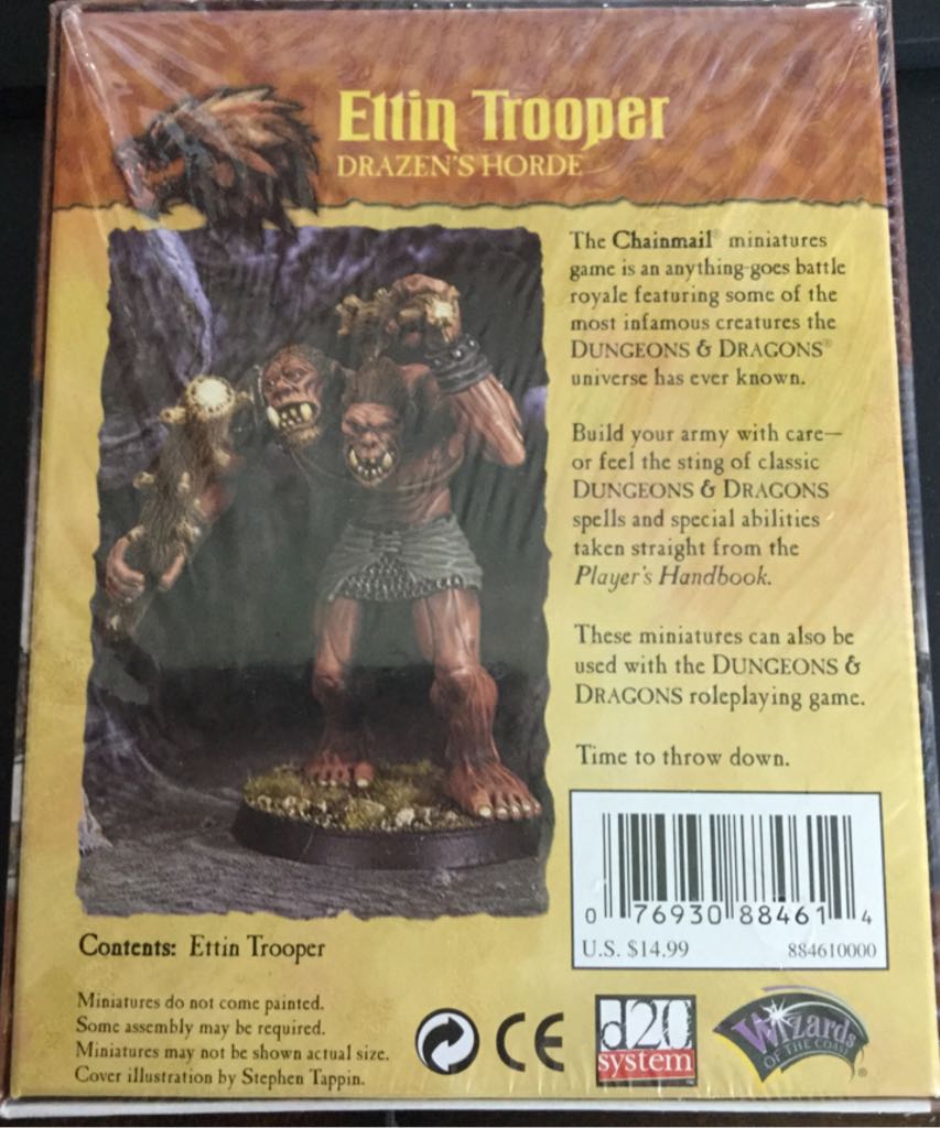 Chainmail Miniatures Drazen’s Horde Ettin Trooper  board game collectible [Barcode 076930884614] - Main Image 2