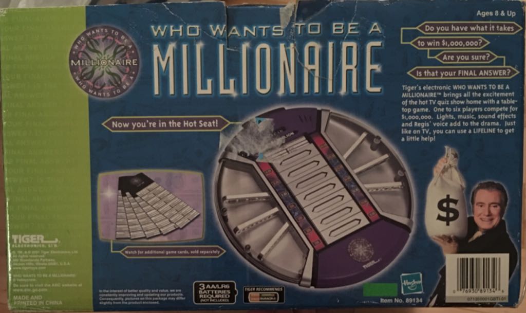 Who Wants To Be A Millionaire  (1-6) board game collectible [Barcode 076930891346] - Main Image 2