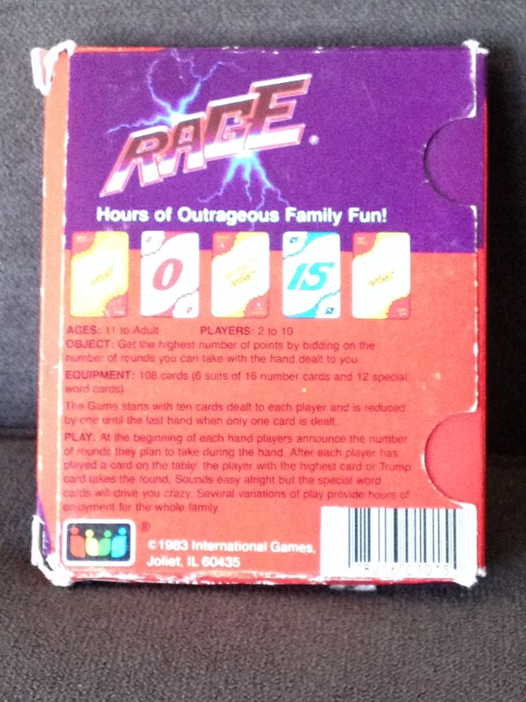 Rage  (2-10) board game collectible [Barcode 078206010154] - Main Image 2