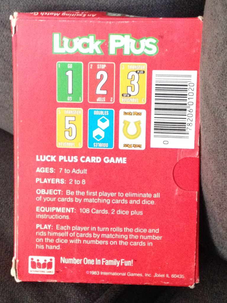 Luck Plus  (2-8) board game collectible [Barcode 078206010208] - Main Image 2