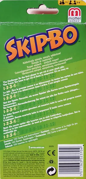 Skip-Bo  (2-6) board game collectible [Barcode 078206020504] - Main Image 4