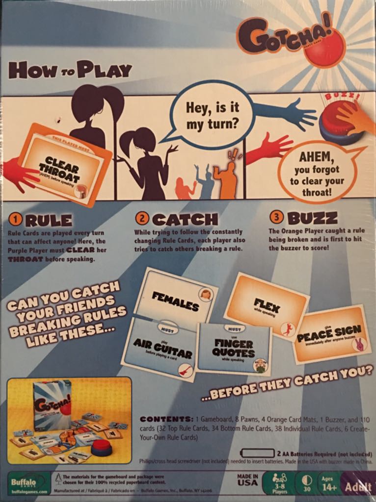 Gotcha  (3-8) board game collectible [Barcode 079346001651] - Main Image 2