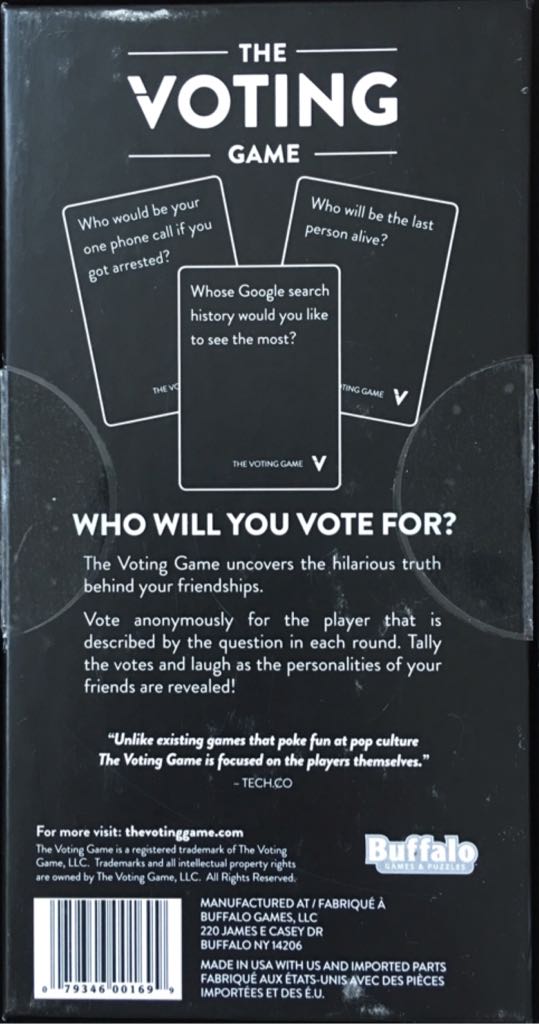 The Voting Game : Find Out Who Your Friends Are  (5-10) board game collectible [Barcode 079346001699] - Main Image 2