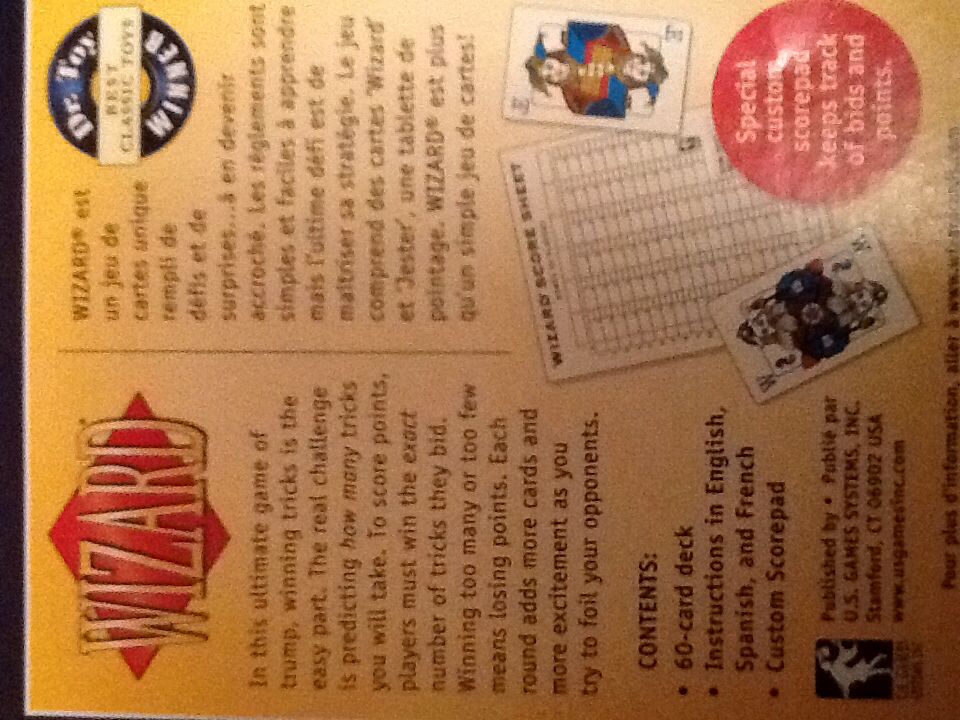 Wizard  (3-6) board game collectible [Barcode 084626001139] - Main Image 2