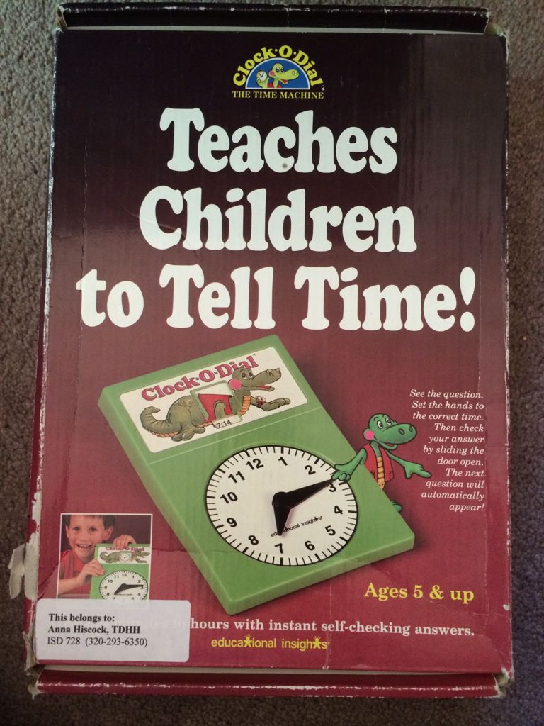 Clock O Dial Teaches Telling Time  board game collectible [Barcode 086002017208] - Main Image 1