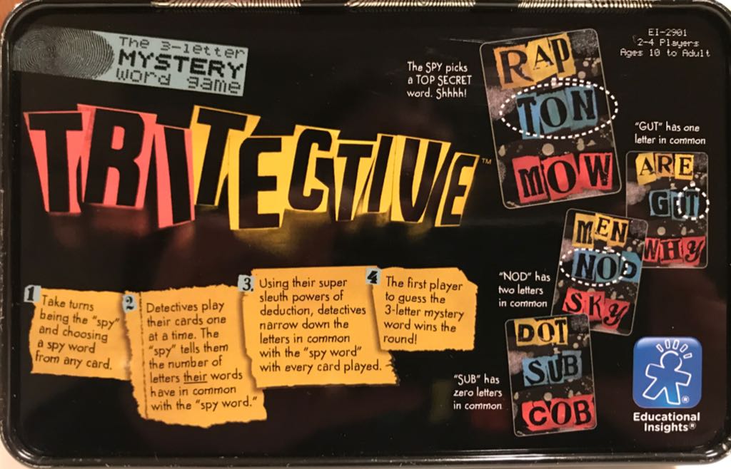 TriTective  (2 to 4) board game collectible [Barcode 086002029010] - Main Image 2