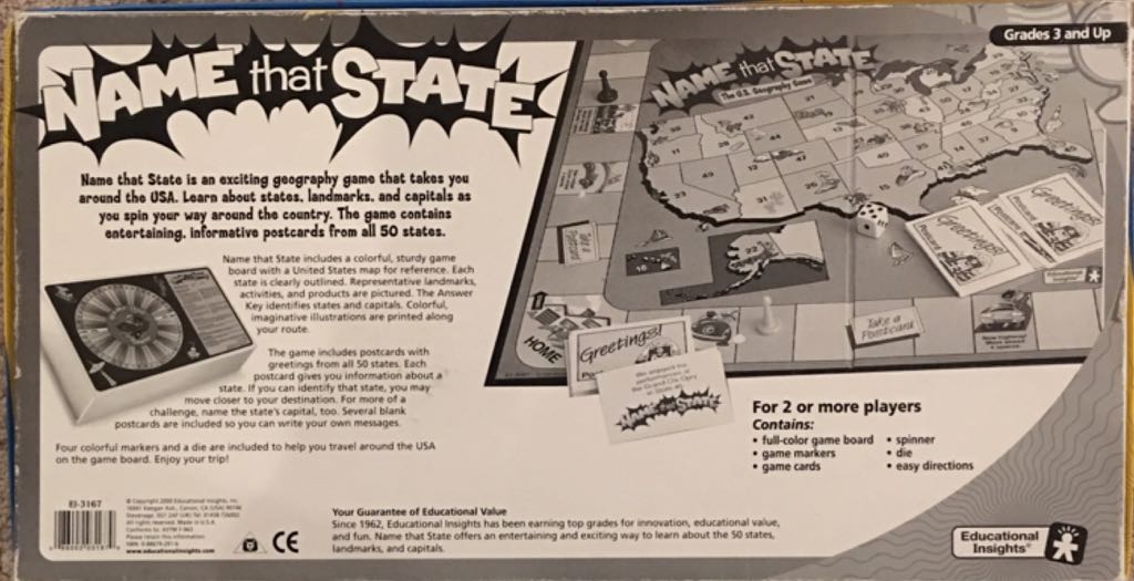 Name That State  (2-4) board game collectible [Barcode 086002031679] - Main Image 2