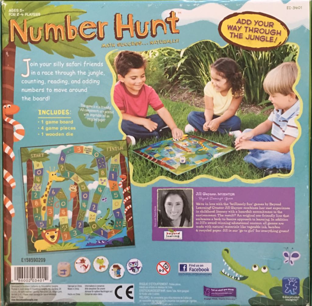 Number Hunt  (2-4) board game collectible [Barcode 086002034014] - Main Image 2