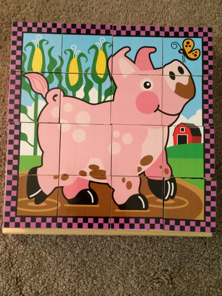 Puzzle Farm Cube Melissa & Doug  board game collectible [Barcode 000772007757] - Main Image 1