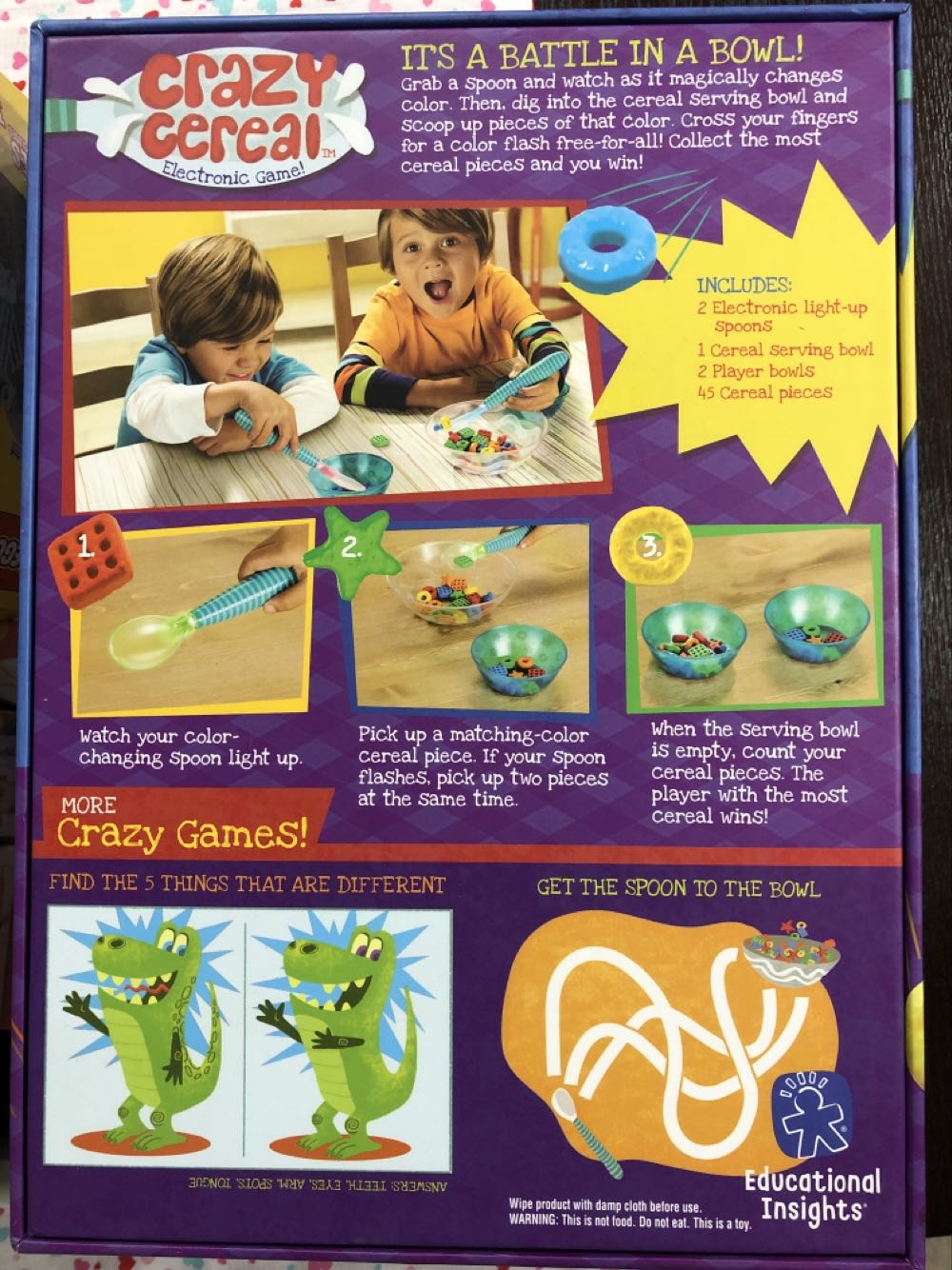 Crazy Cereal   (2) board game collectible [Barcode 086002034458] - Main Image 2