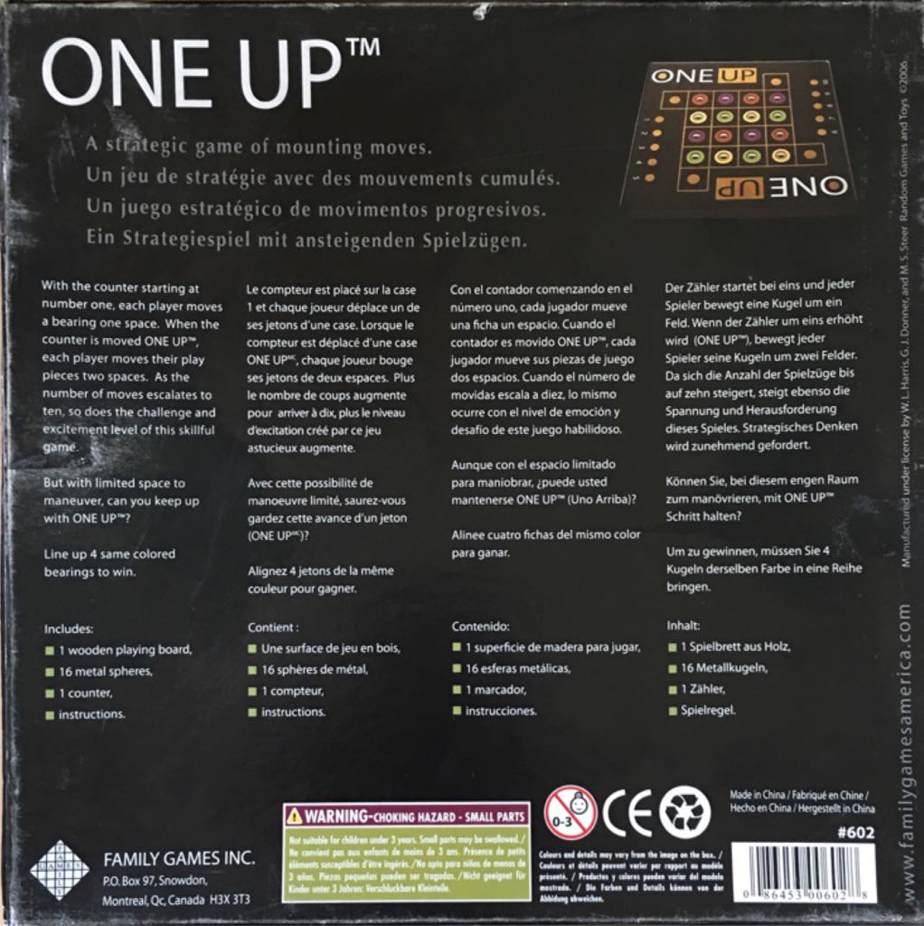 One Up  (2-4) board game collectible [Barcode 086453006028] - Main Image 2
