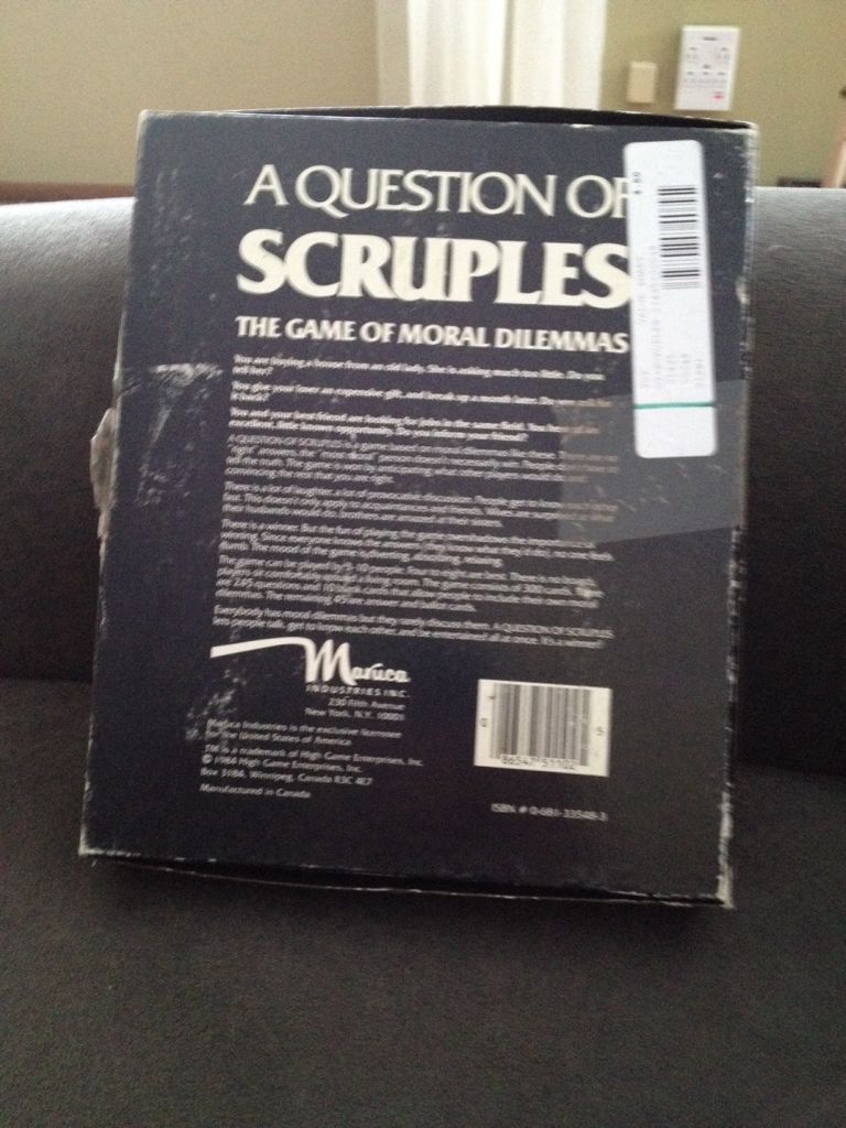 A Question of Scruples  (3-10) board game collectible [Barcode 086547511025] - Main Image 2