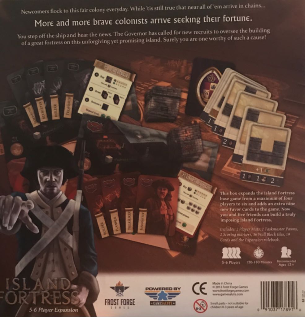Island Fortress 5 - 6 Player Expansion  (5 - 6) board game collectible [Barcode 091037178916] - Main Image 2
