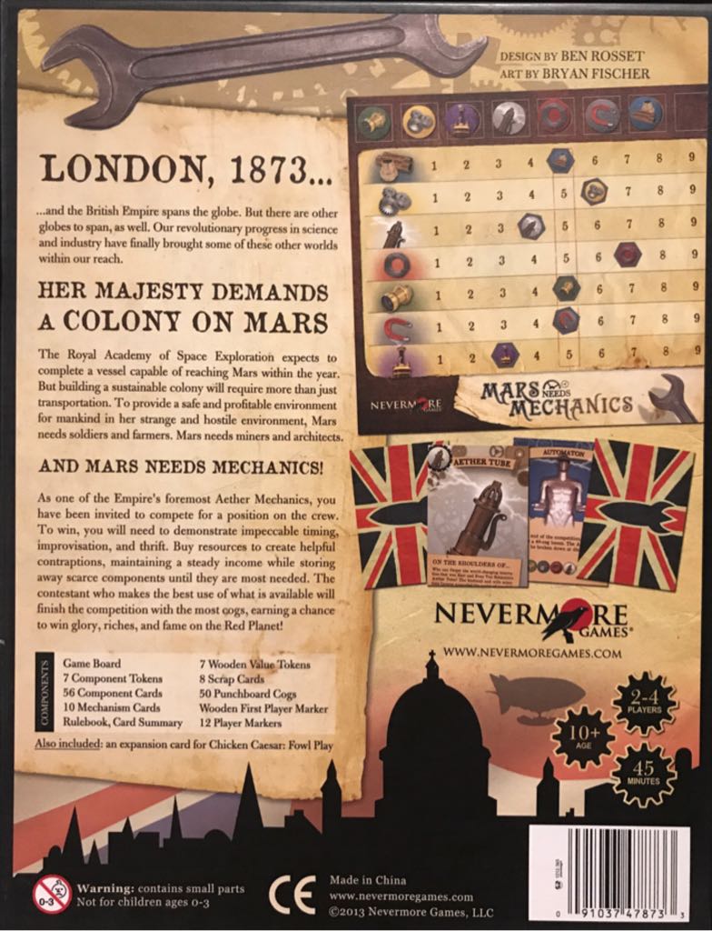 Mars Needs Mechanics  (2-4) board game collectible [Barcode 091037478733] - Main Image 2