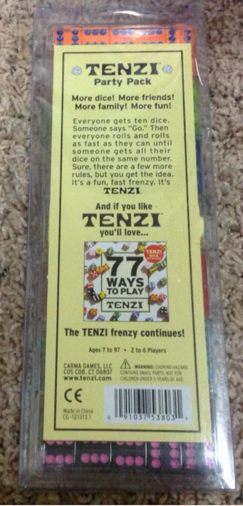 Tenzi  (2-6) board game collectible [Barcode 091037538031] - Main Image 2