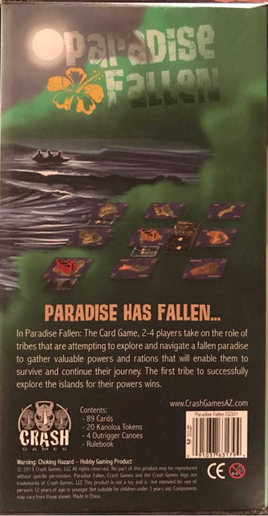 Paradise Fallen  (2 to 4) board game collectible [Barcode 091037631794] - Main Image 2