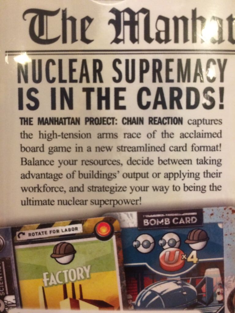 The Manhattan Project: Chain Reaction  (1-5) board game collectible [Barcode 091037681140] - Main Image 2