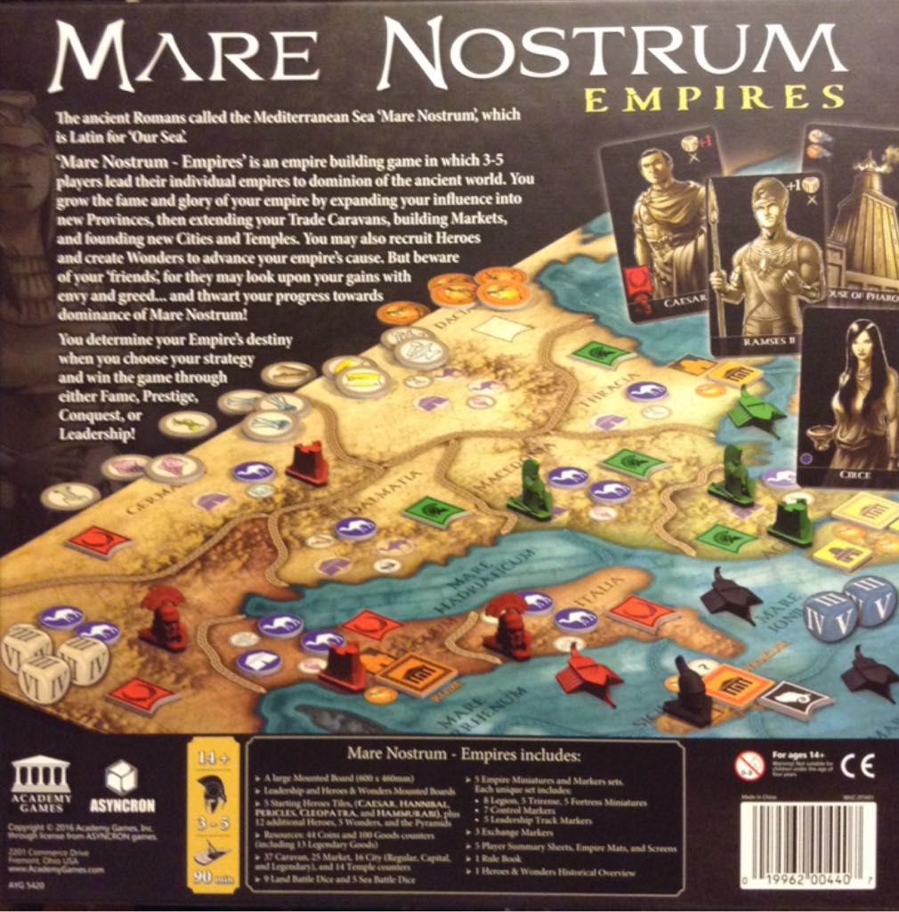 Mare Nostrum: Empires  (3-6) board game collectible [Barcode 019962004407] - Main Image 2