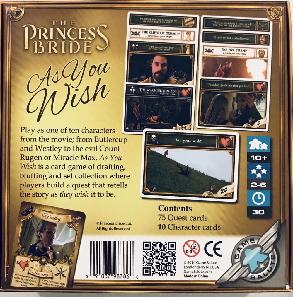The Princess Bride: As You Wish  (2 - 6) board game collectible [Barcode 091037987860] - Main Image 3