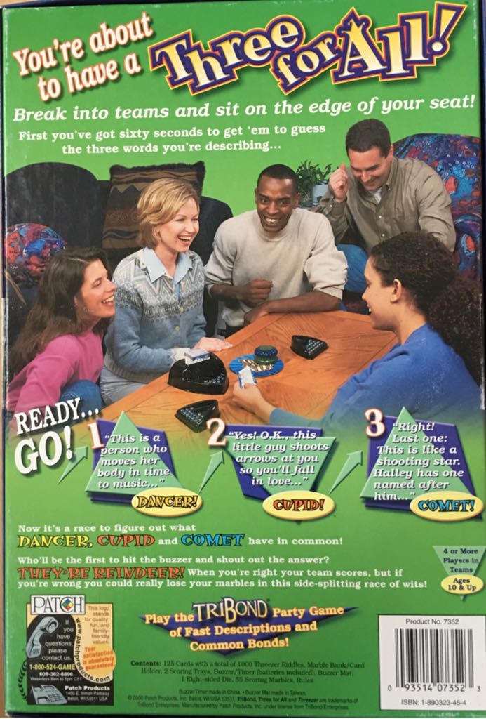 TriBond: Three For All  (4+) board game collectible [Barcode 093514073523] - Main Image 2