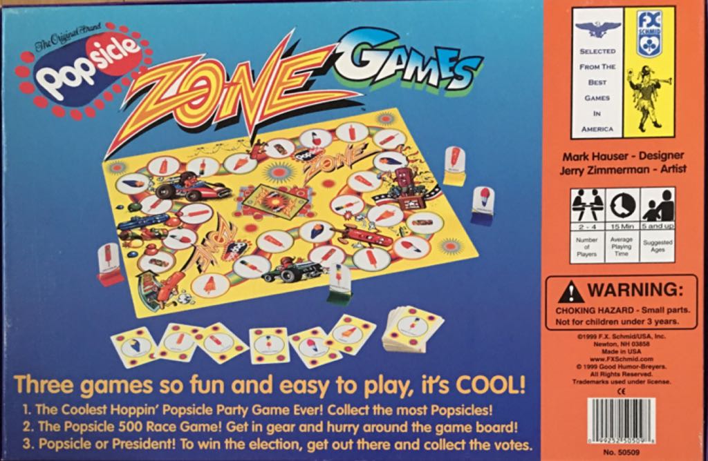 Popsicle Zone Games  (2-4) board game collectible [Barcode 099252505098] - Main Image 2