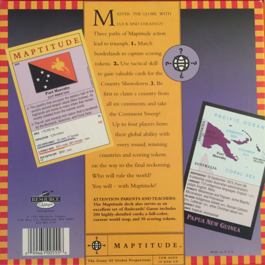 Maptitude  (4) board game collectible [Barcode 099461005556] - Main Image 2