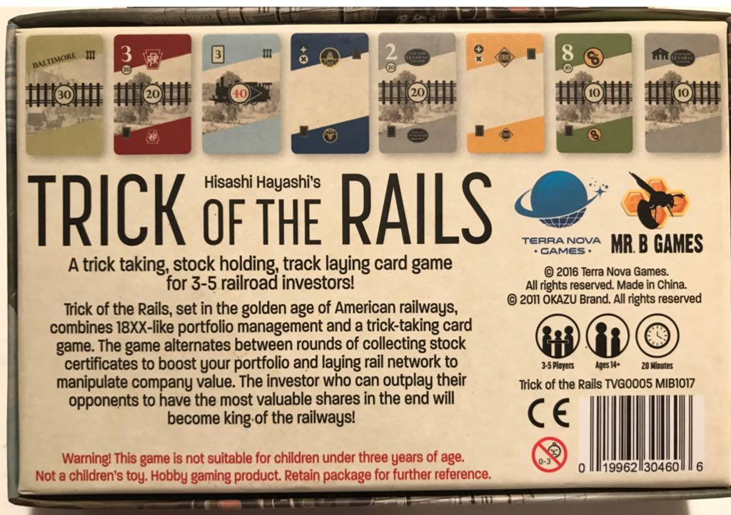 Trick of the Rails  (3 to 5) board game collectible [Barcode 019962304606] - Main Image 2