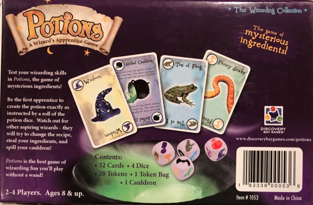 Potions: A Wizard’s Apprentice Game  (2 to 4) board game collectible [Barcode 183338000536] - Main Image 2