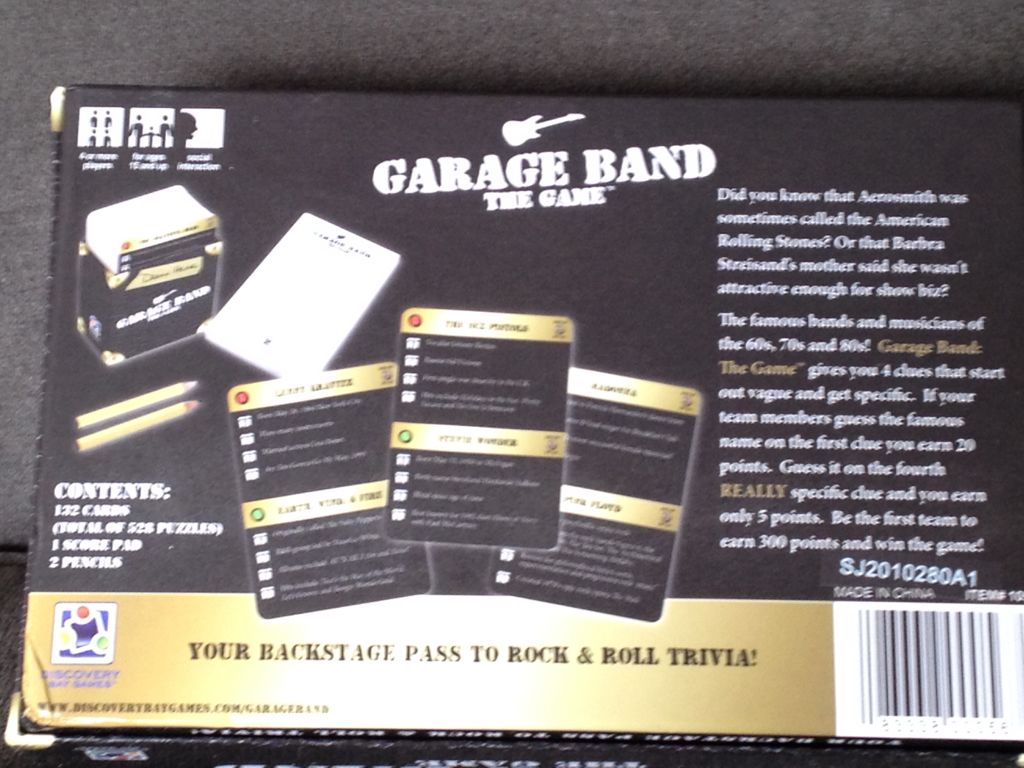 Garage Band The Game  (2-6) board game collectible [Barcode 183338000567] - Main Image 2