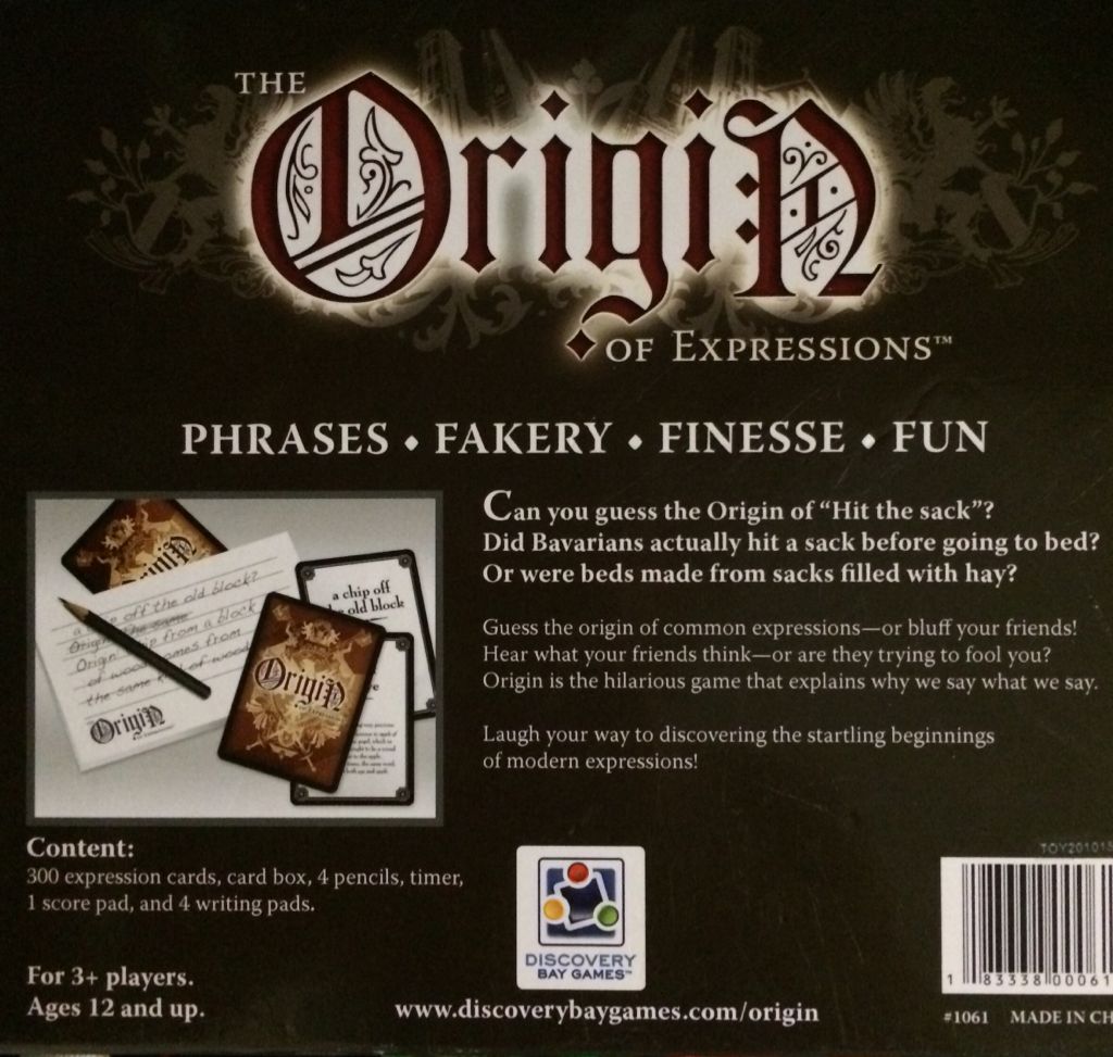 The Origin Of Expressions  (3+) board game collectible [Barcode 183338000611] - Main Image 2