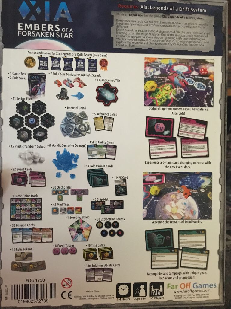 Xia: Embers Of A Forsaken Star  (1-5) board game collectible [Barcode 019962572739] - Main Image 2