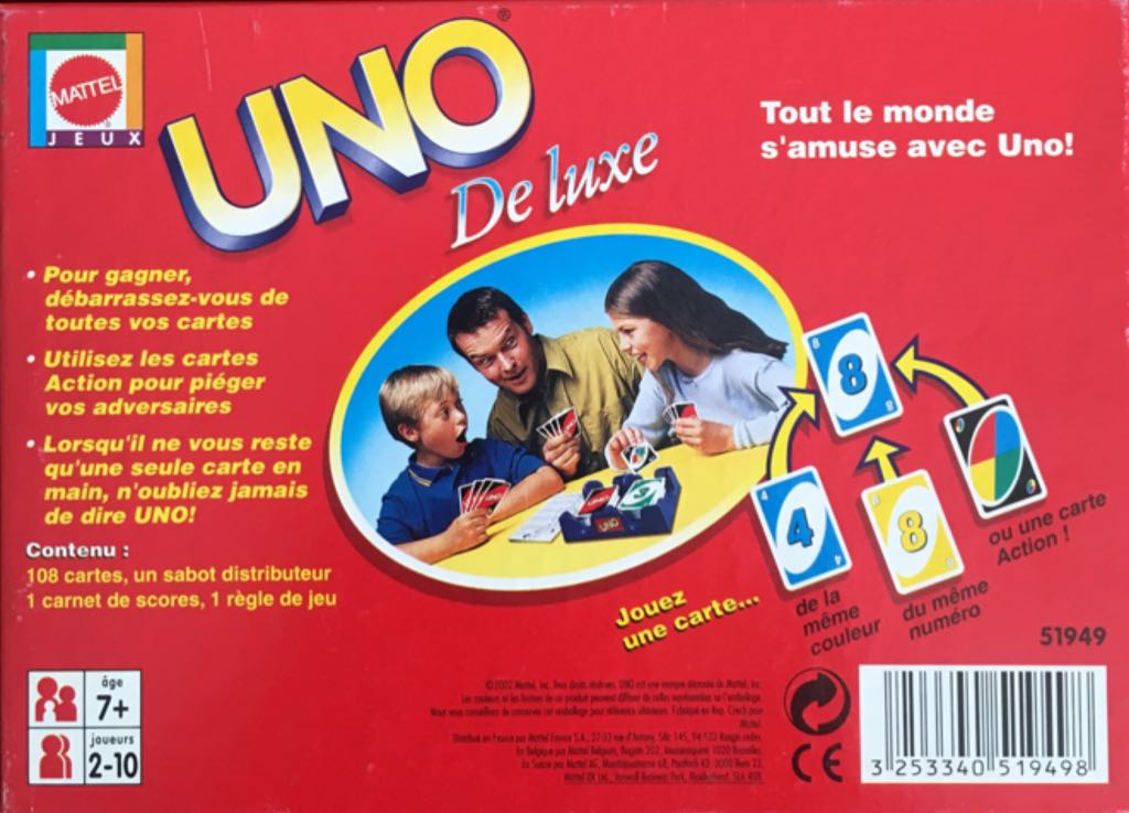 UNO Deluxe  board game collectible [Barcode 3253340519498] - Main Image 2