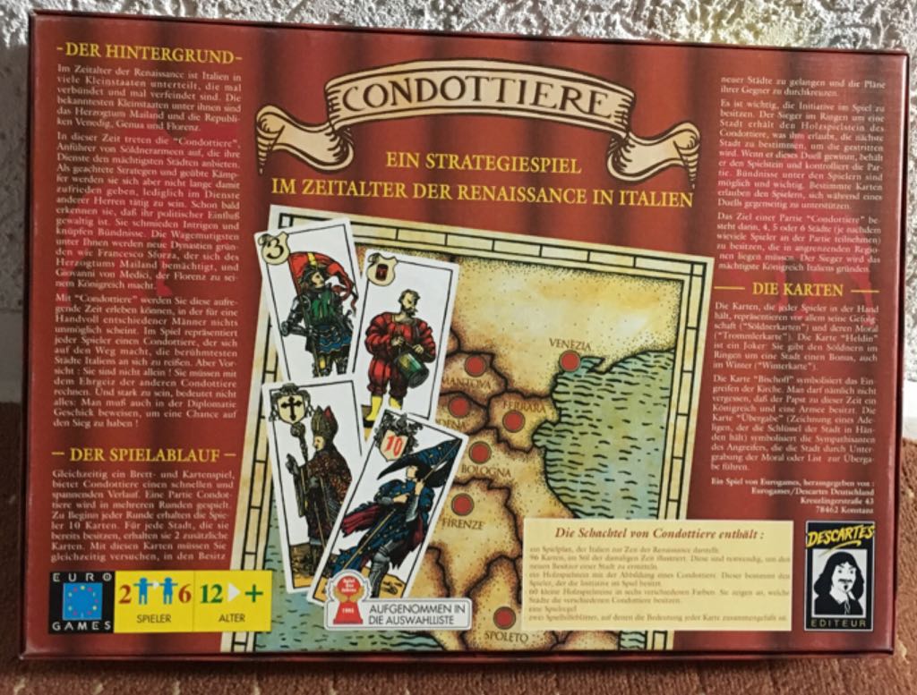 Condottiere  (2-6) board game collectible [Barcode 3289880002053] - Main Image 2