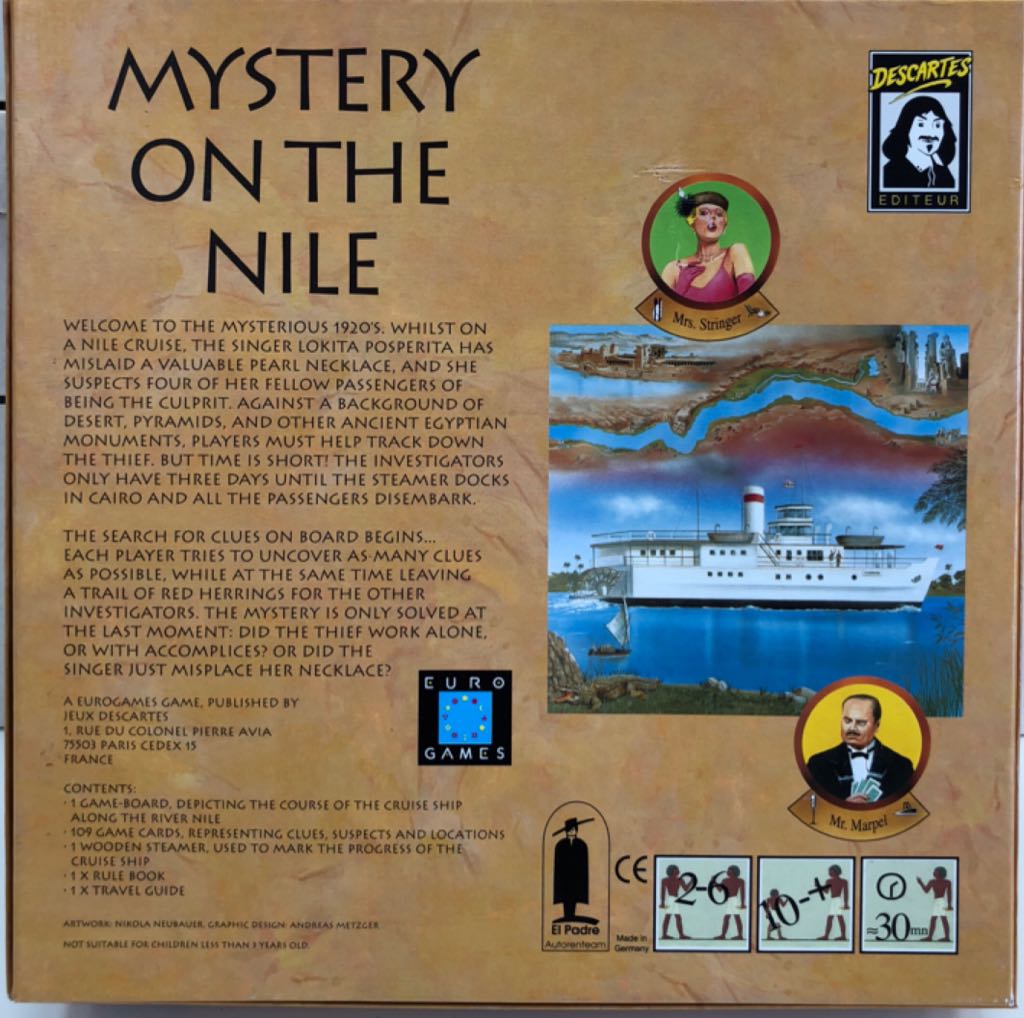 Mystery On The Nile  (2-6) board game collectible [Barcode 3289880002275] - Main Image 2