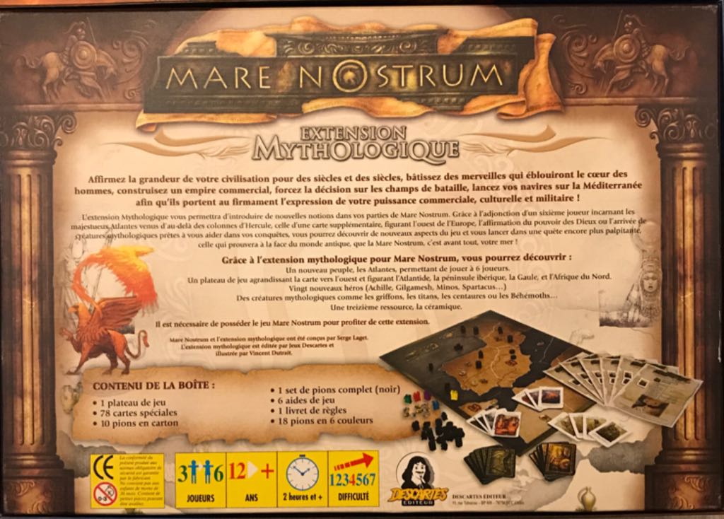 Mare Nostrum : extension mythologique  (3-6) board game collectible [Barcode 3289880002824] - Main Image 2