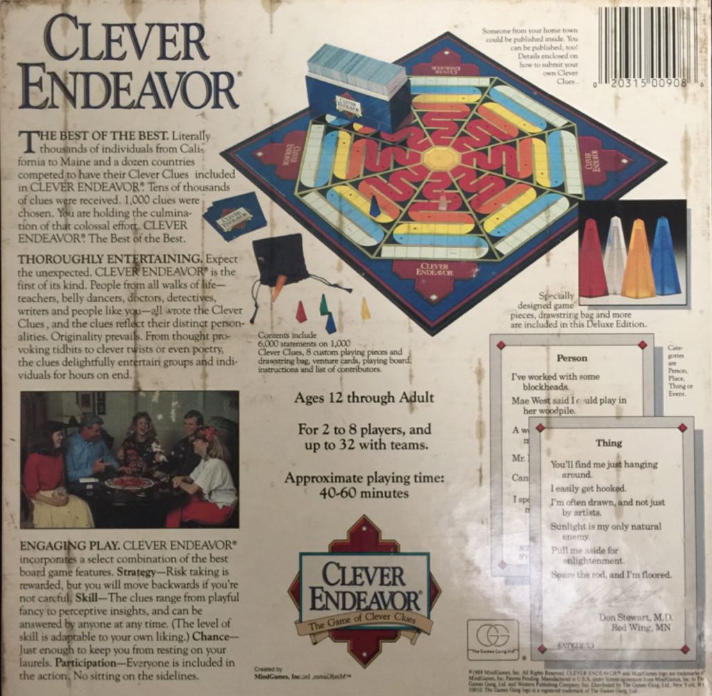 Clever Endeavor  (2-32) board game collectible [Barcode 020315009086] - Main Image 2