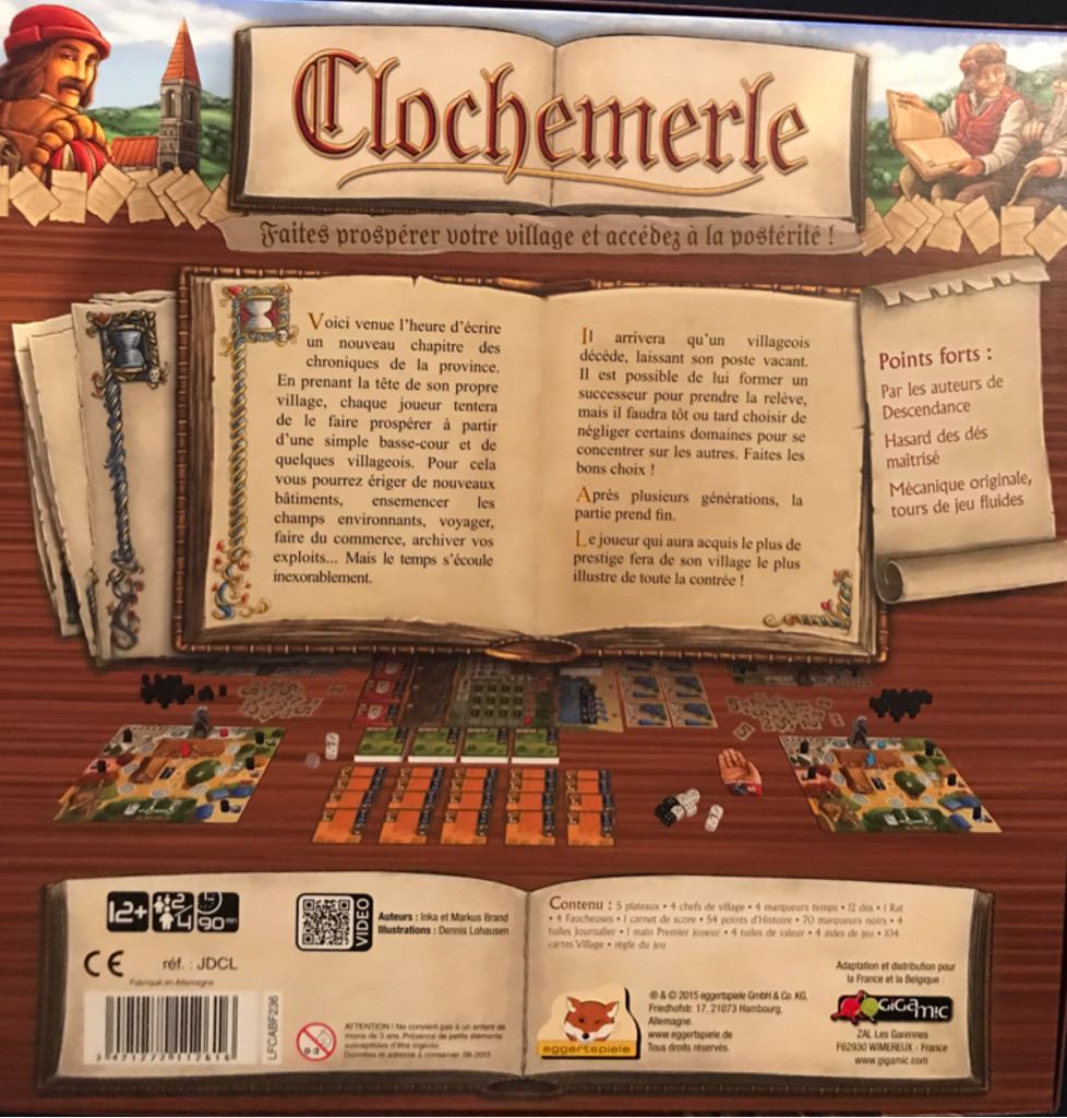 Clochemerle  (2-4) board game collectible [Barcode 3421272112616] - Main Image 2